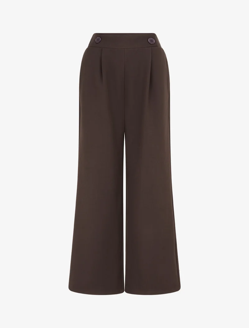 Uni Hose mit elastischem Bund - Braun