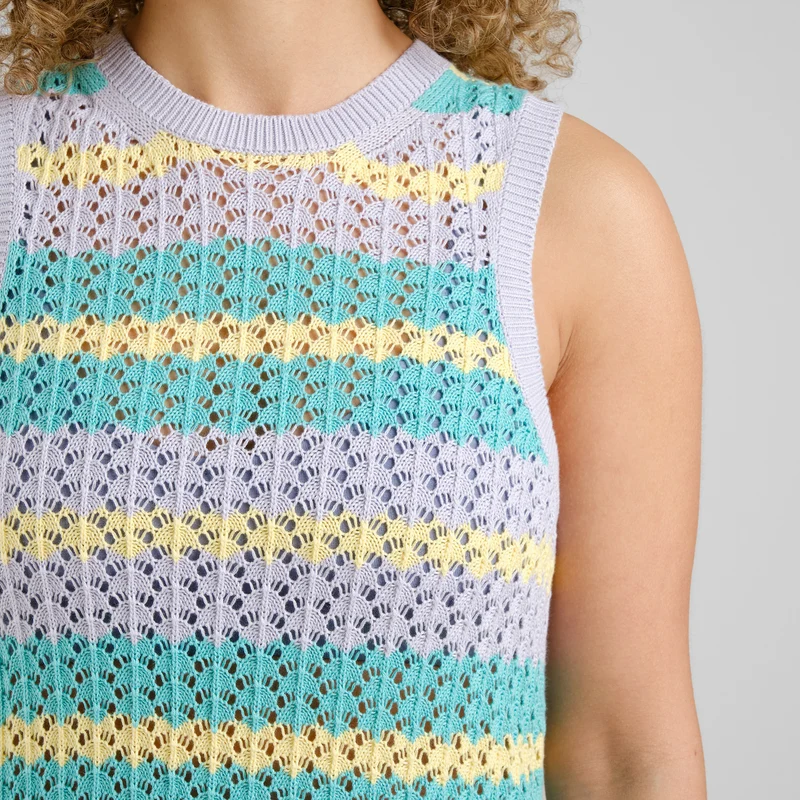 Strickkleid Kramfors aus 100% Bio Baumwolle von Dedicated bunt gestreift