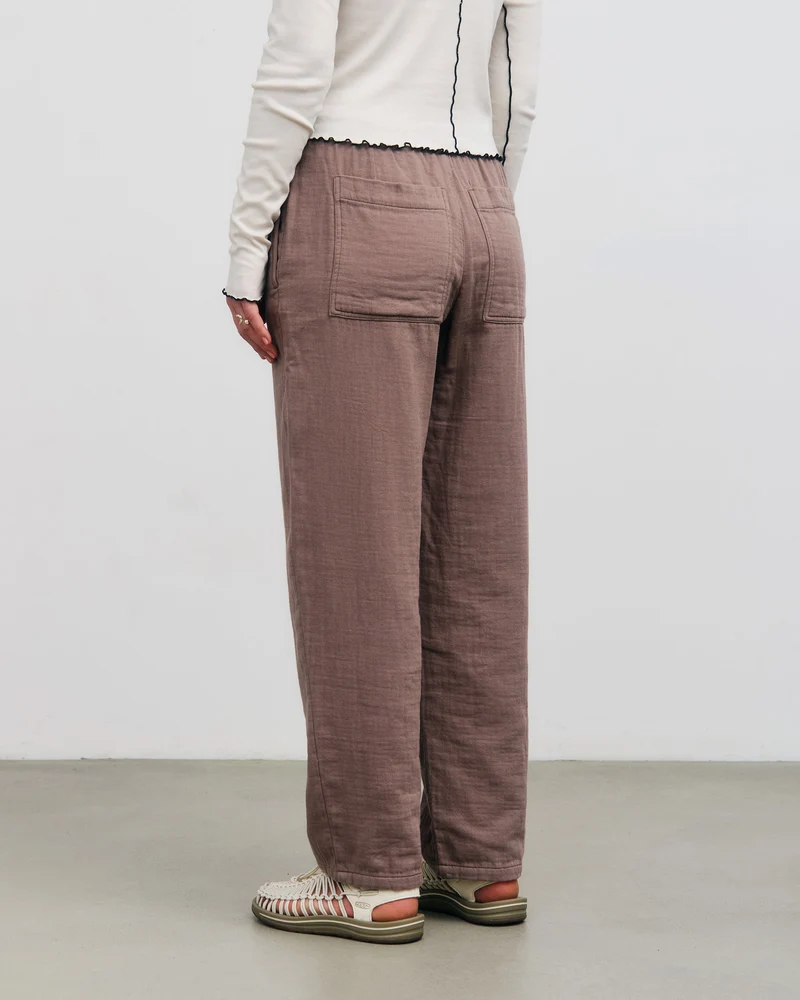 Braune Weite Hose aus 100% Bio- Baumwolle von Rotholz