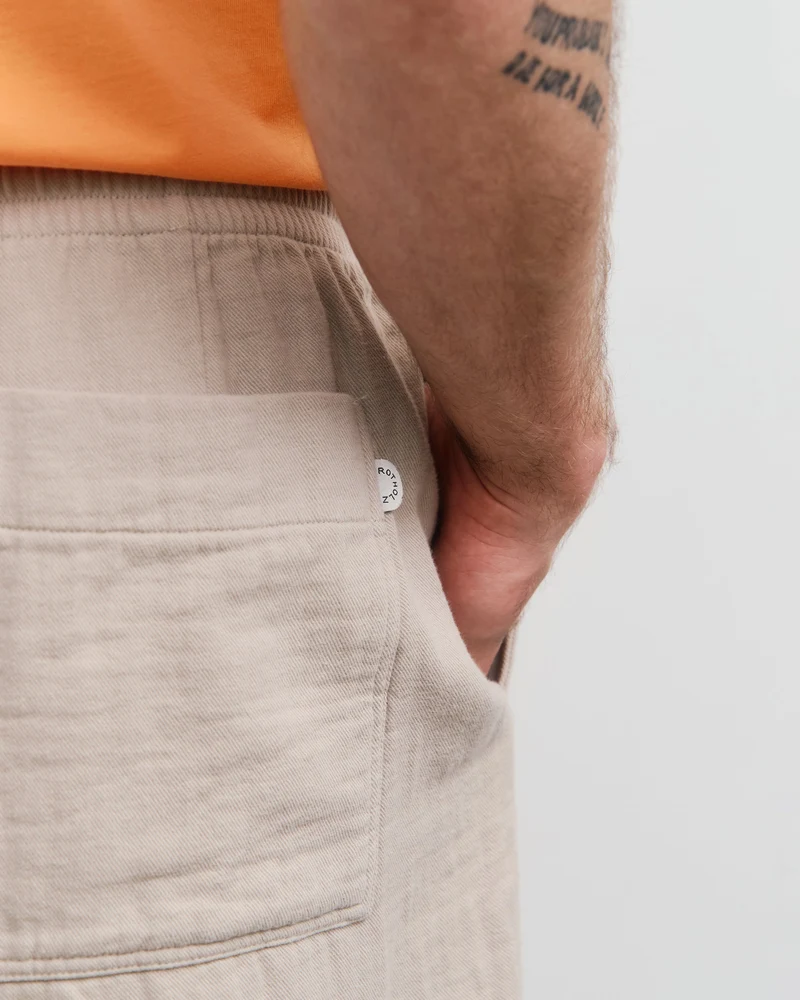 Beige Weite Hose aus 100% Bio-Baumwolle von Rotholz
