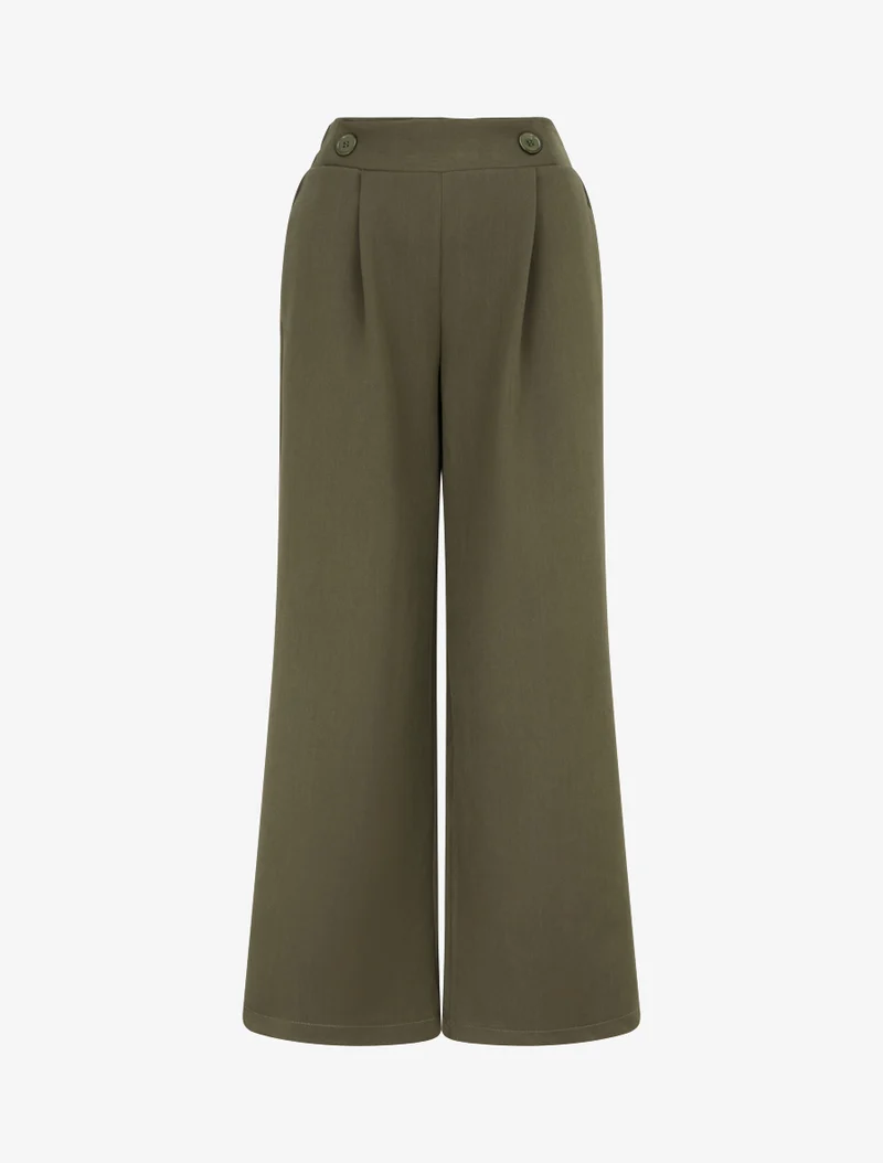 Uni Hose mit elastischem Bund - Kaki