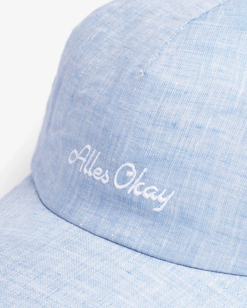 Blaue Cap Alles Okey aus 100% Bio-Baumwolle von Rotholz