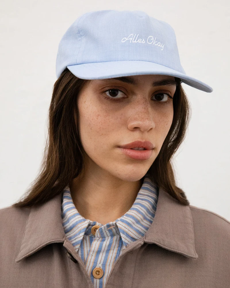 Blaue Cap Alles Okey aus 100% Bio-Baumwolle von Rotholz