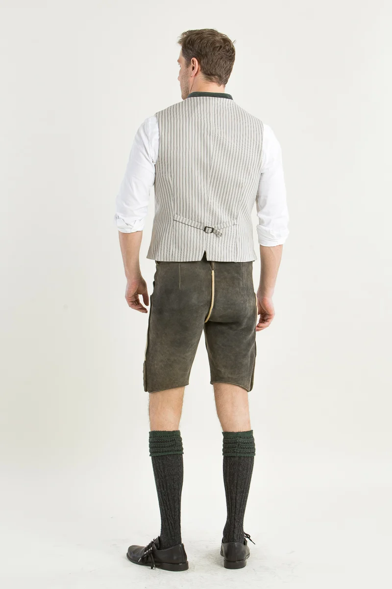Kurze Meindl Hirschlederhose Hocharn altschwarz