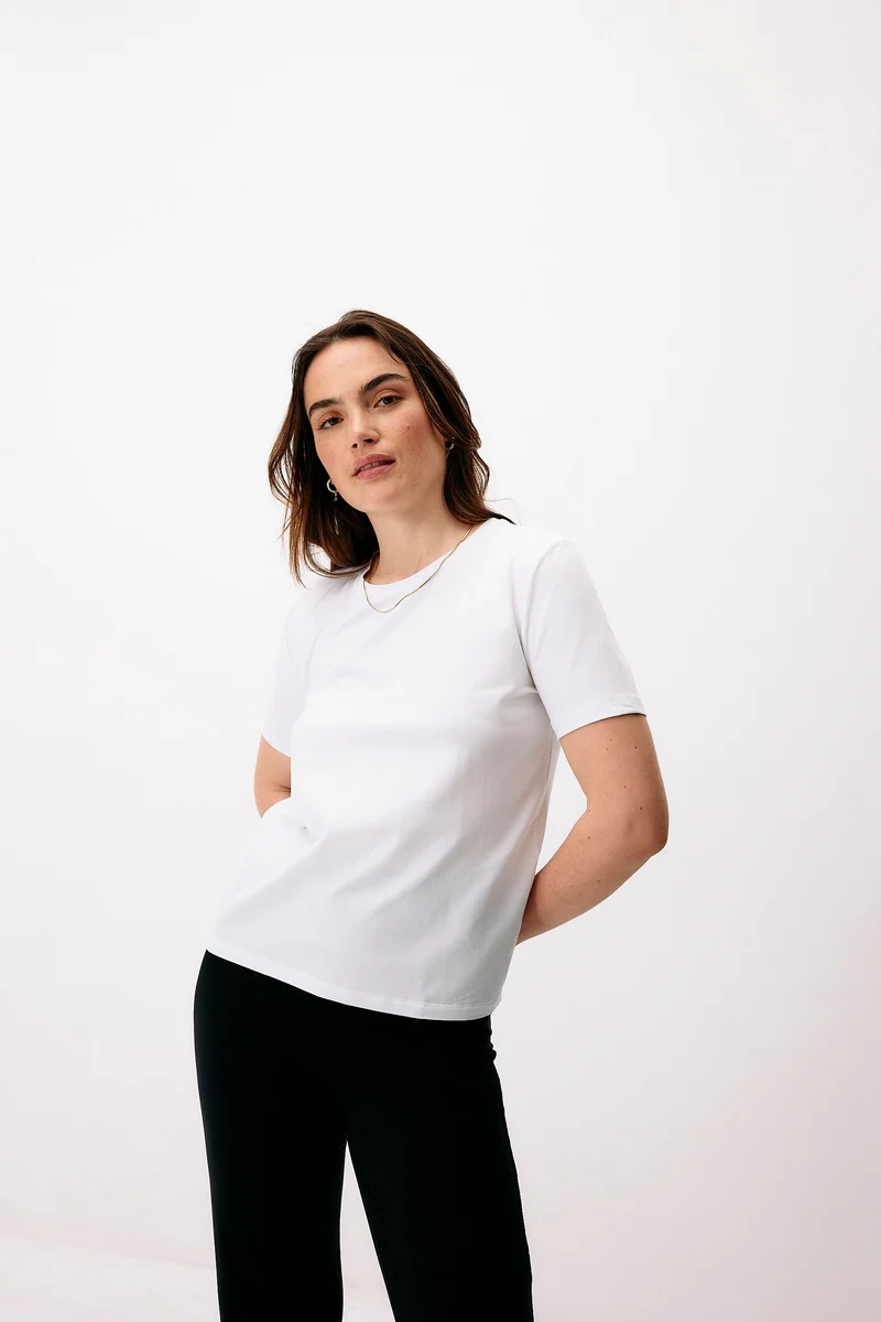 Weisses T-Shirt Neo Classic aus Lenzing von Moya Kala