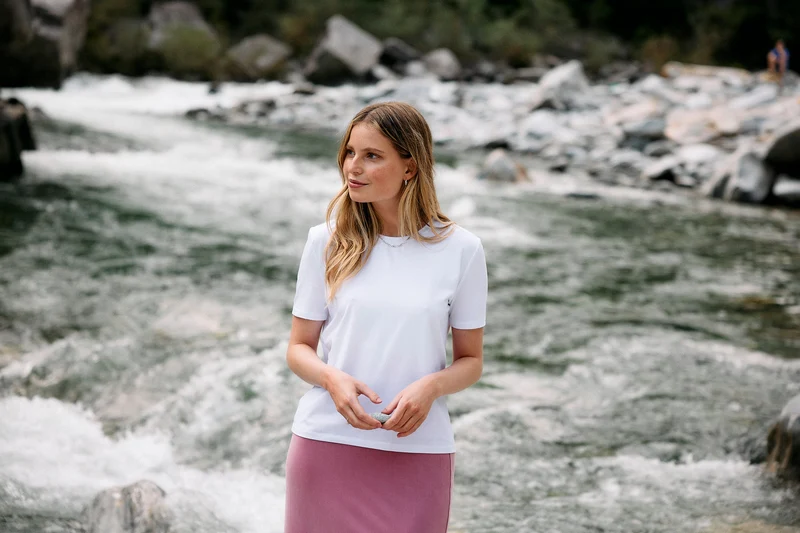 Weisses T-Shirt Neo Classic aus Lenzing von Moya Kala