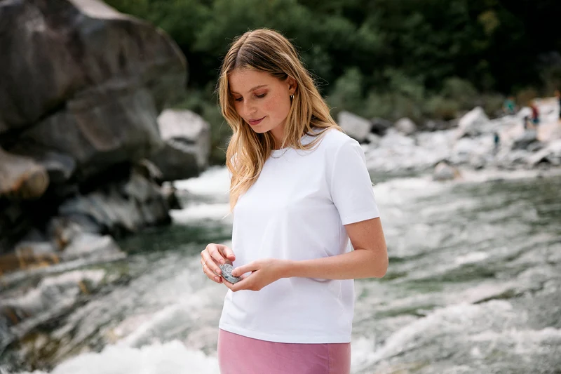 Weisses T-Shirt Neo Classic aus Lenzing von Moya Kala