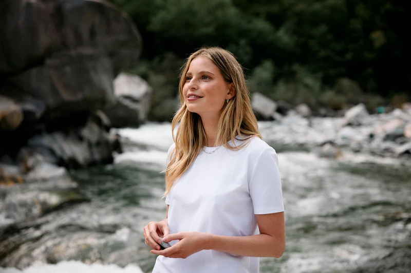 Weisses T-Shirt Neo Classic aus Lenzing von Moya Kala