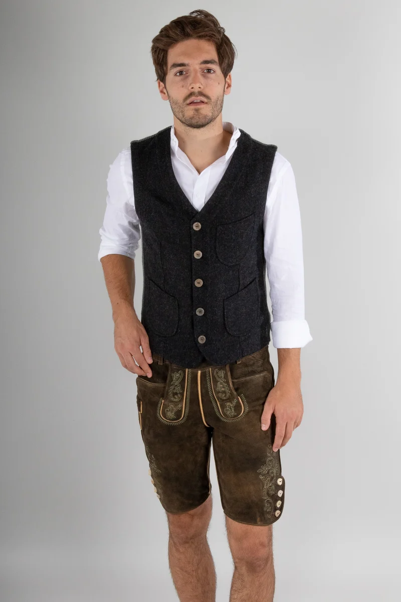 Kurze Meindl Lederhose Loisach akazie