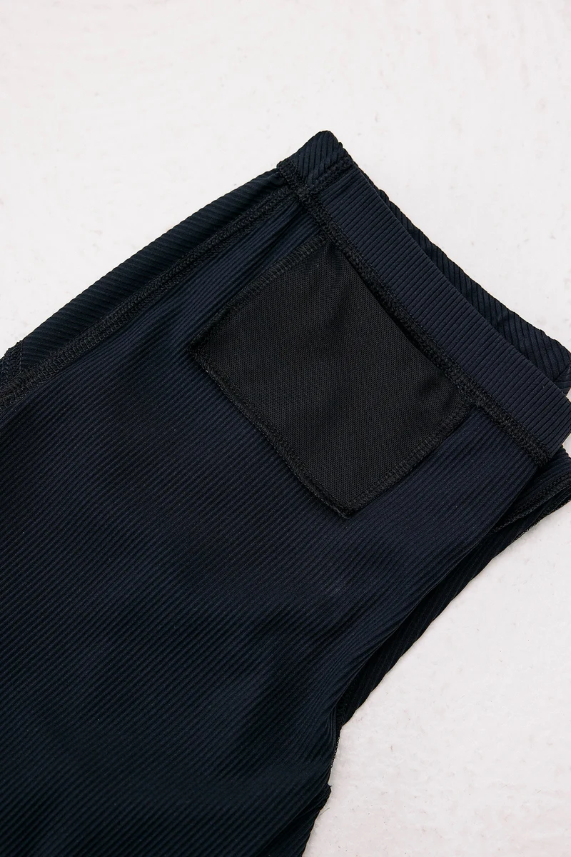 Dunkelblaue Hybrid Leggings aus recyceltem Polyamid von Moya Kala