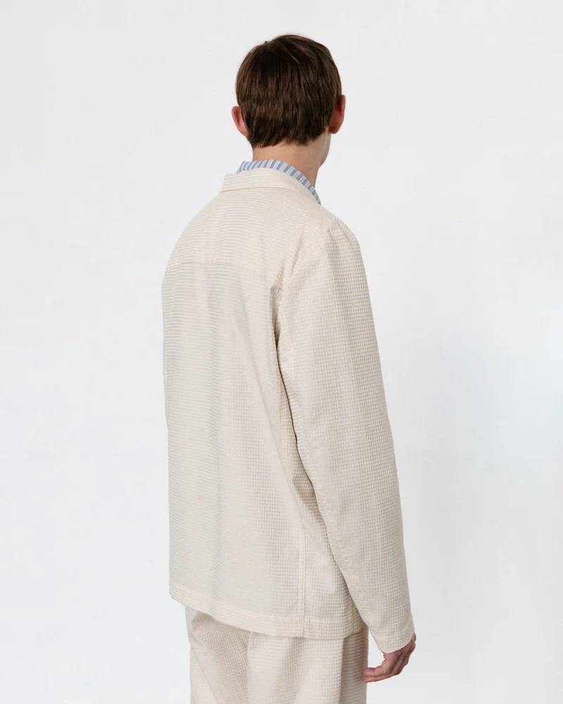 Beiger Blazer Casual Waffel aus 100% Bio-Baumwolle von Rotholz