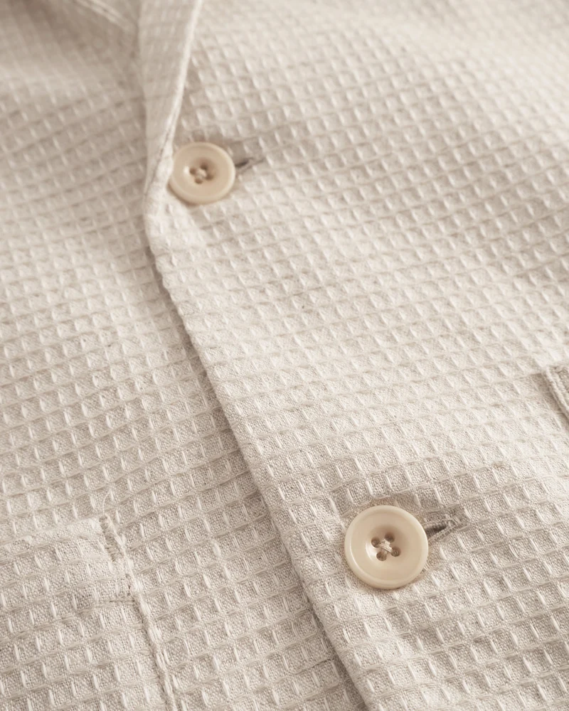 Beiger Blazer Casual Waffel aus 100% Bio-Baumwolle von Rotholz