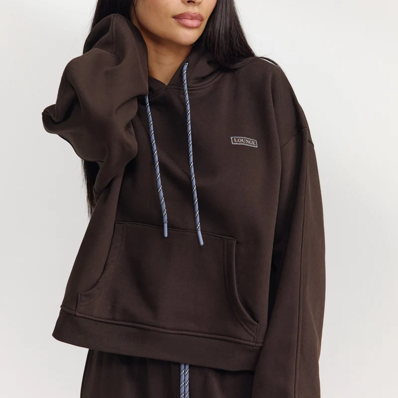 Oversized Hoodie - Dunkle Schokolade