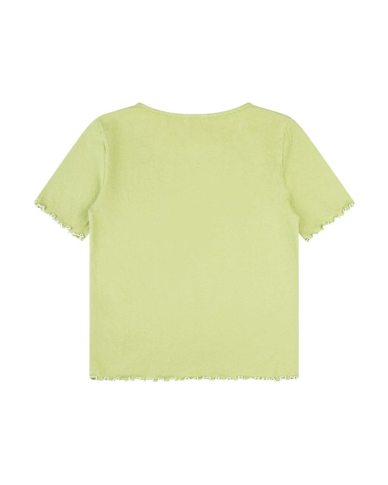 Hellgrünes T-Shirt Curly aus Jacquard-Jersey von Matona