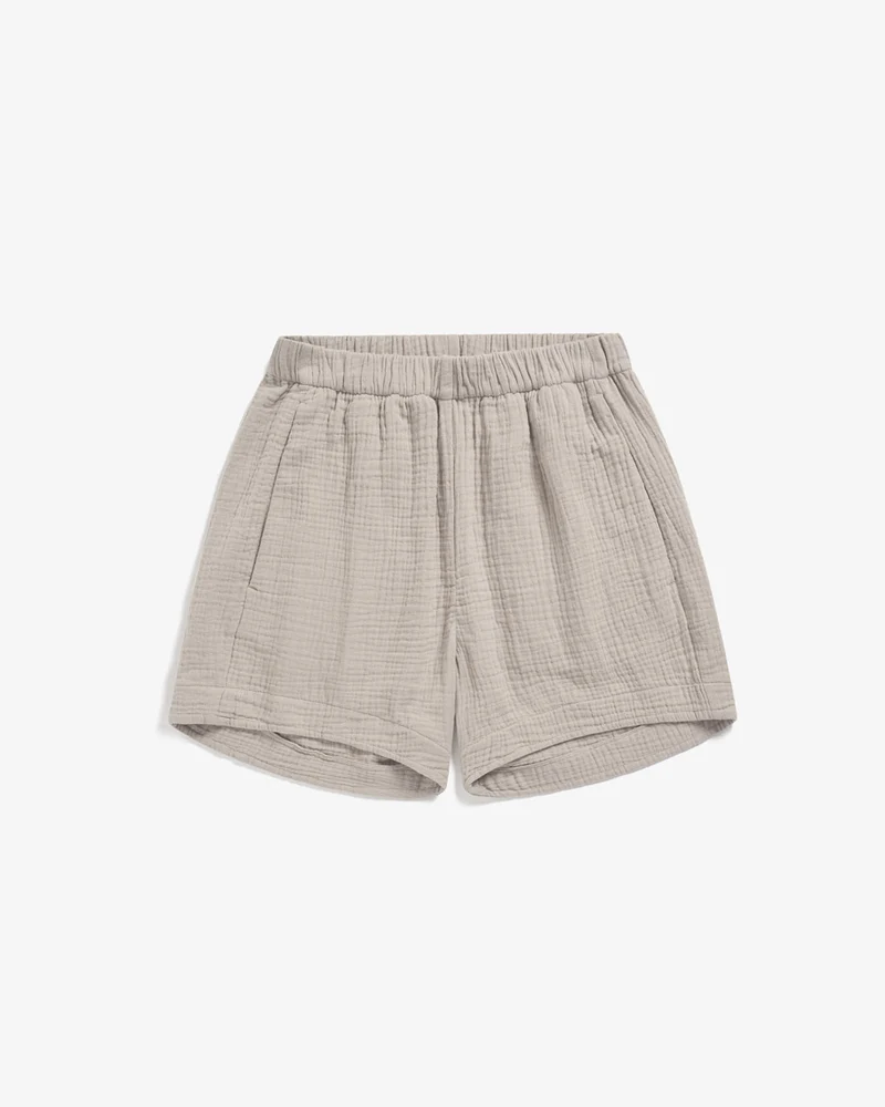 Beige kurze Hose aus 100% Bio-Baumwolle von Rotholz