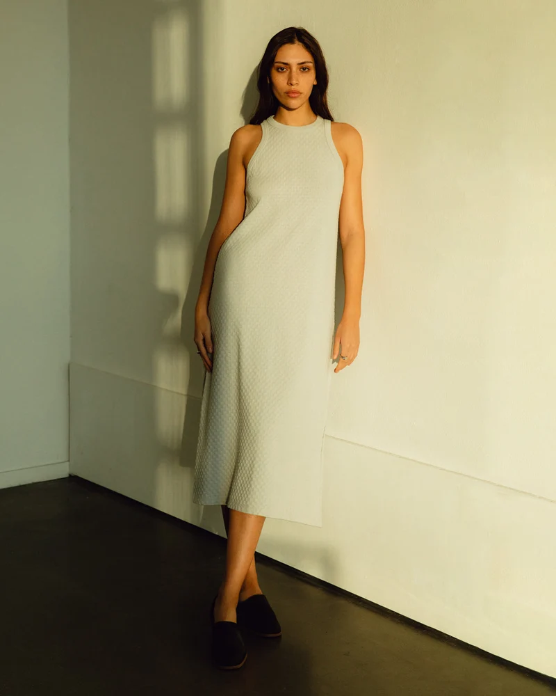 Graues Strickkleid aus 100% Bio-Baumwolle von Rotholz