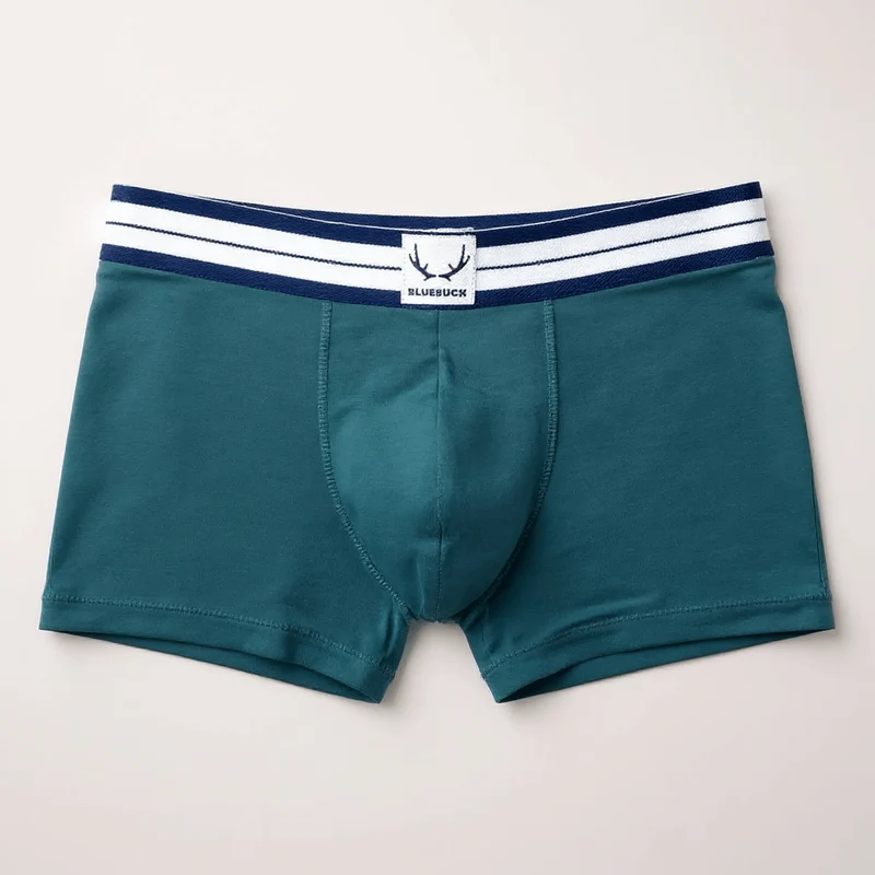 Grüne Boxershorts aus Biobaumwolle von Bluebuck