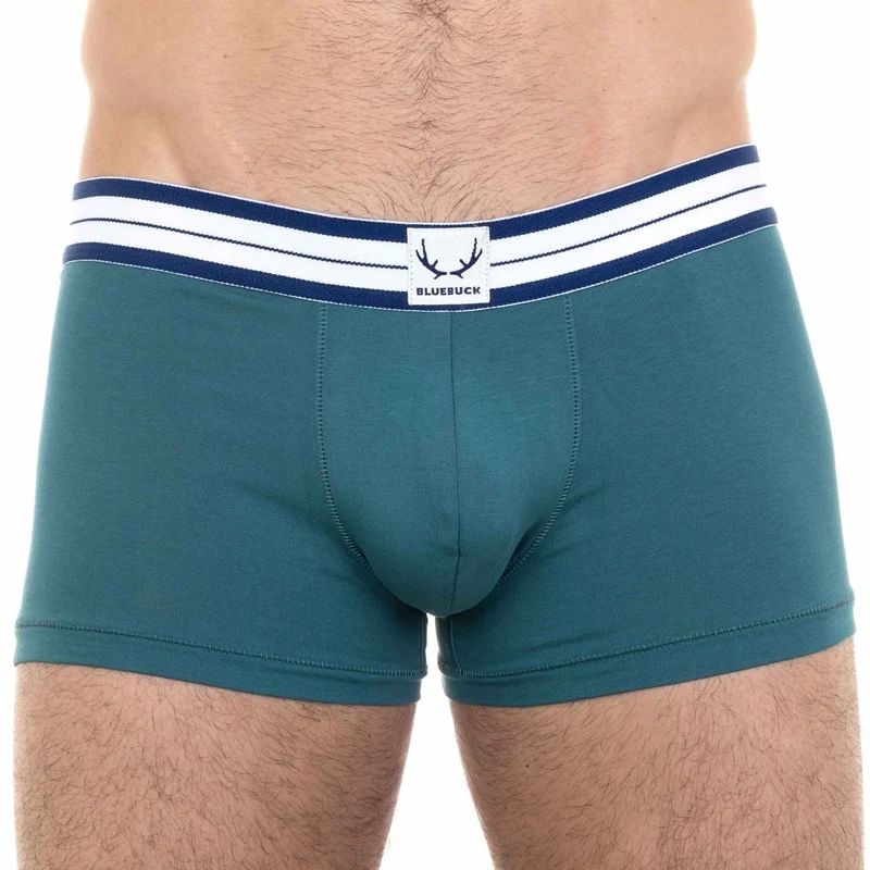 Grüne Boxershorts aus Biobaumwolle von Bluebuck