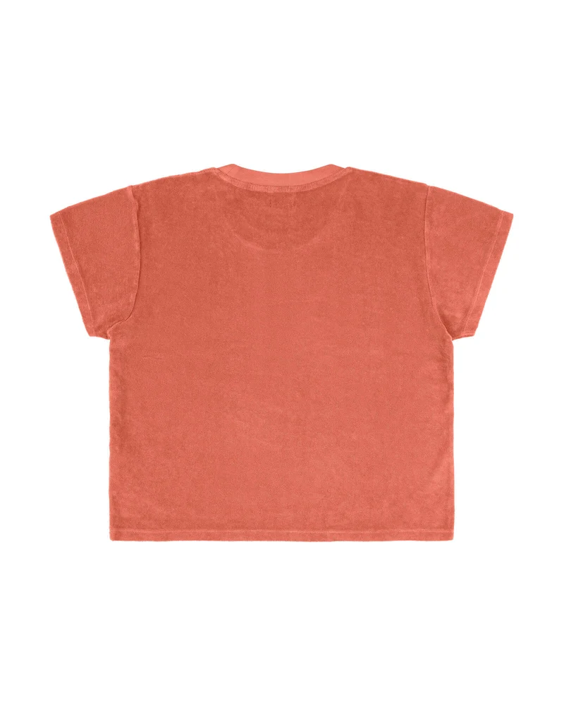 Braunrotes T-Shirt Terry aus Bio-Baumwolle von Matona