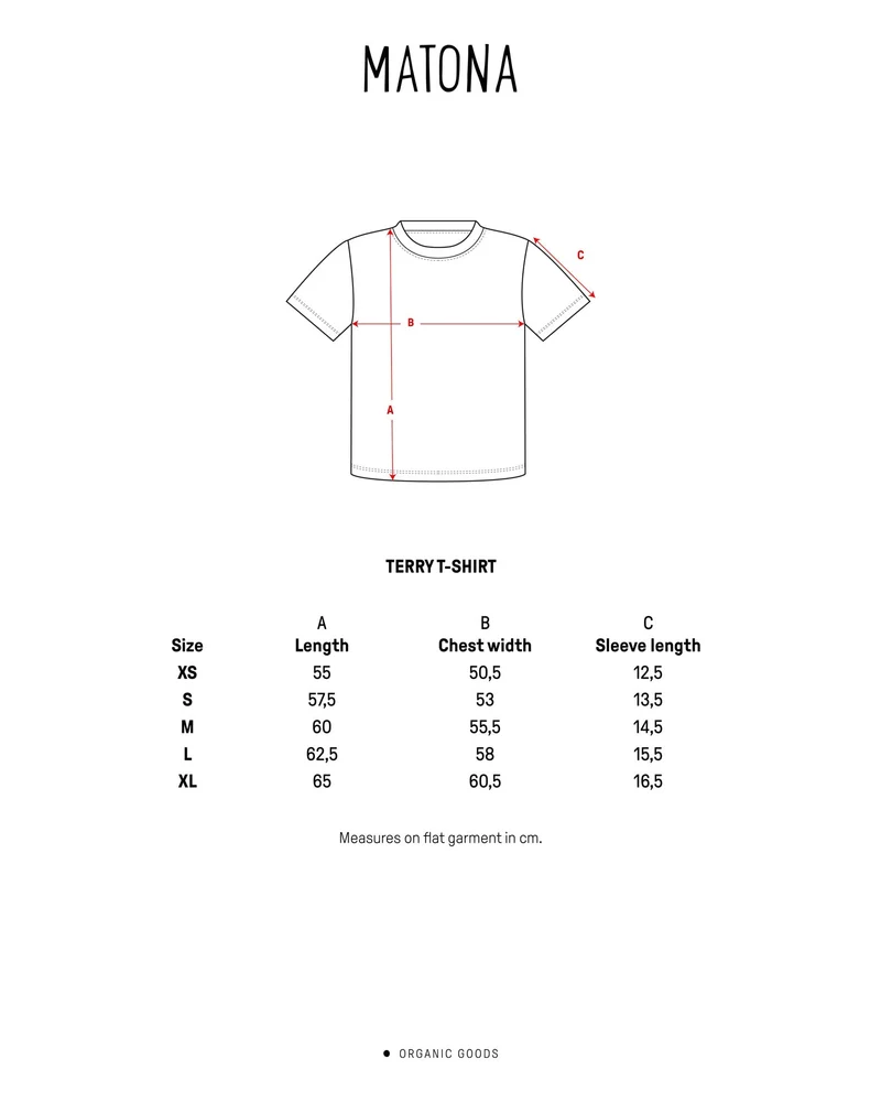 Braunrotes T-Shirt Terry aus Bio-Baumwolle von Matona