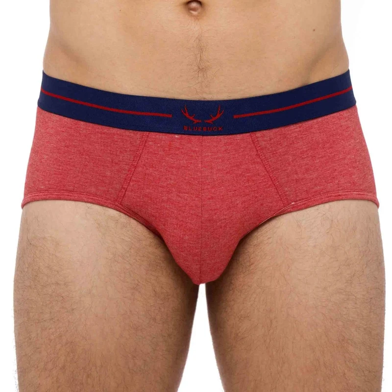 Rote Unterhose aus Bio-Baumwolle von Bluebuck