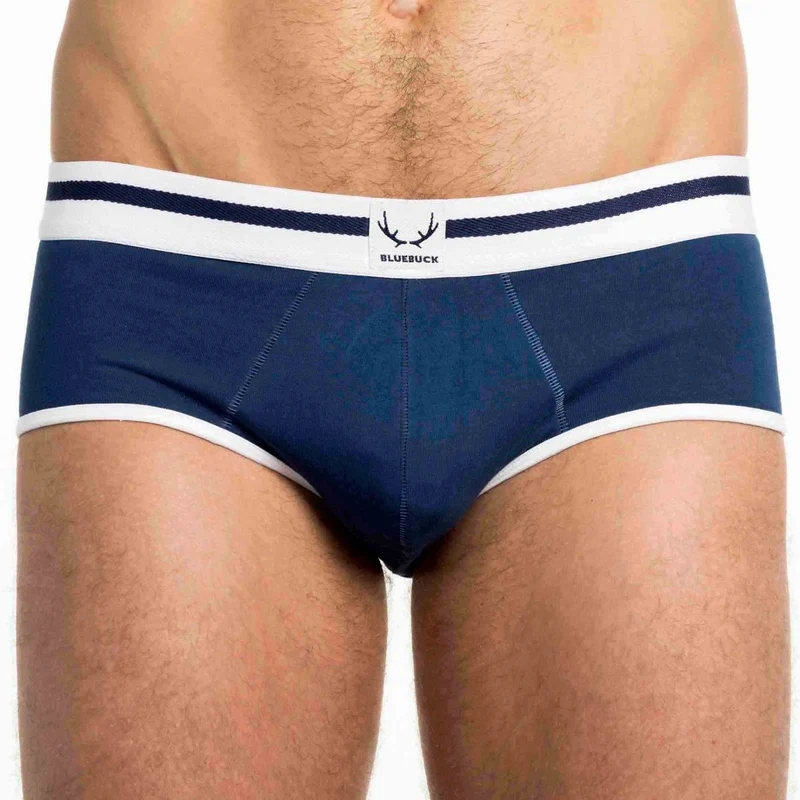 Marineblaue Unterhose aus Bio-Baumwolle von Bluebuck