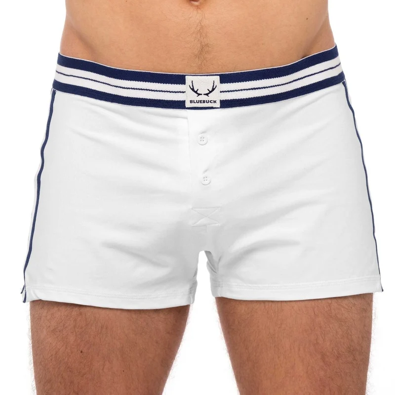 Weisse Unterhose aus Biobaumwolle von Bluebuck