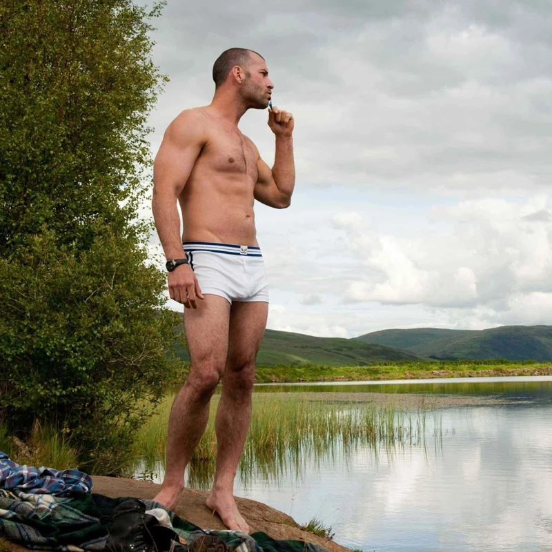 Weisse Unterhose aus Biobaumwolle von Bluebuck
