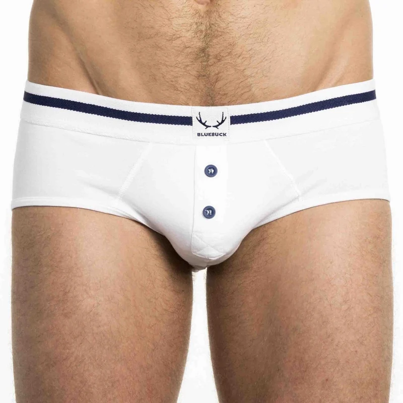 Weisse Unterhose aus Bio-Baumwolle von Bluebuck