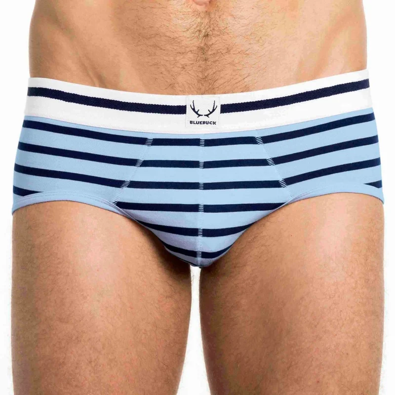 Arktischblaue Unterhose aus Bio-Baumwolle von Bluebuck