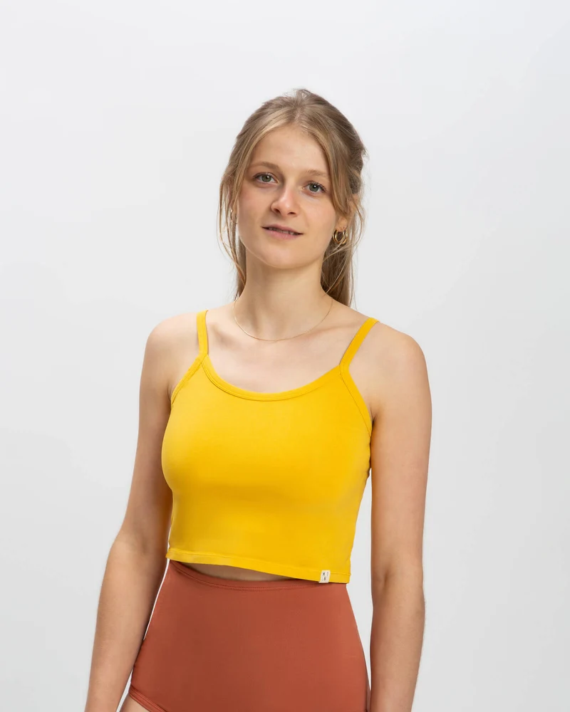 Gelbes Top Mimosa aus Bio Baumwolle von Matona