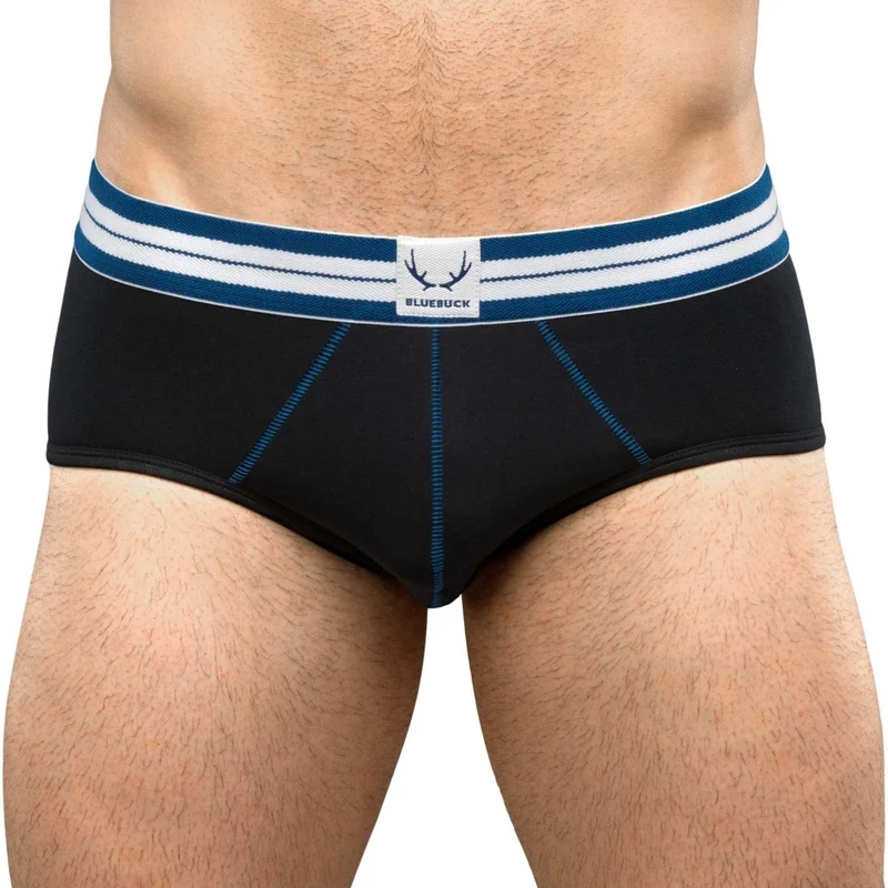 Schwarze Unterhose aus Bio-Baumwolle von Bluebuck