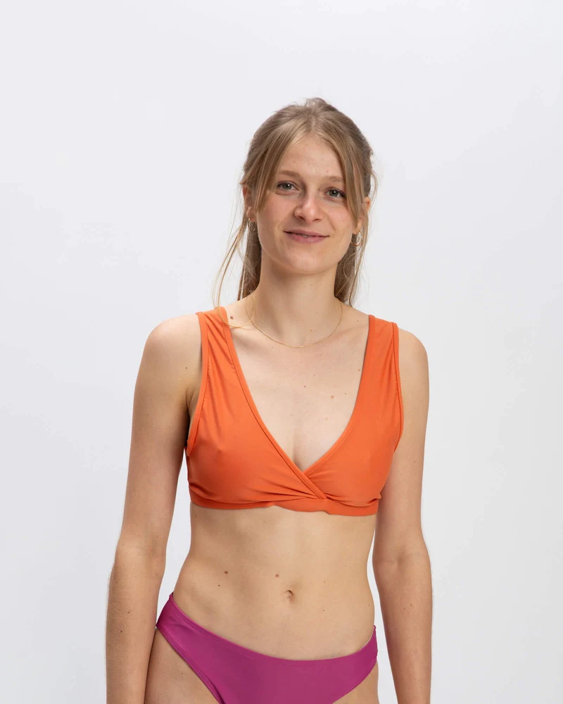 Orangenes Bikini Top aus Nylon von Matona