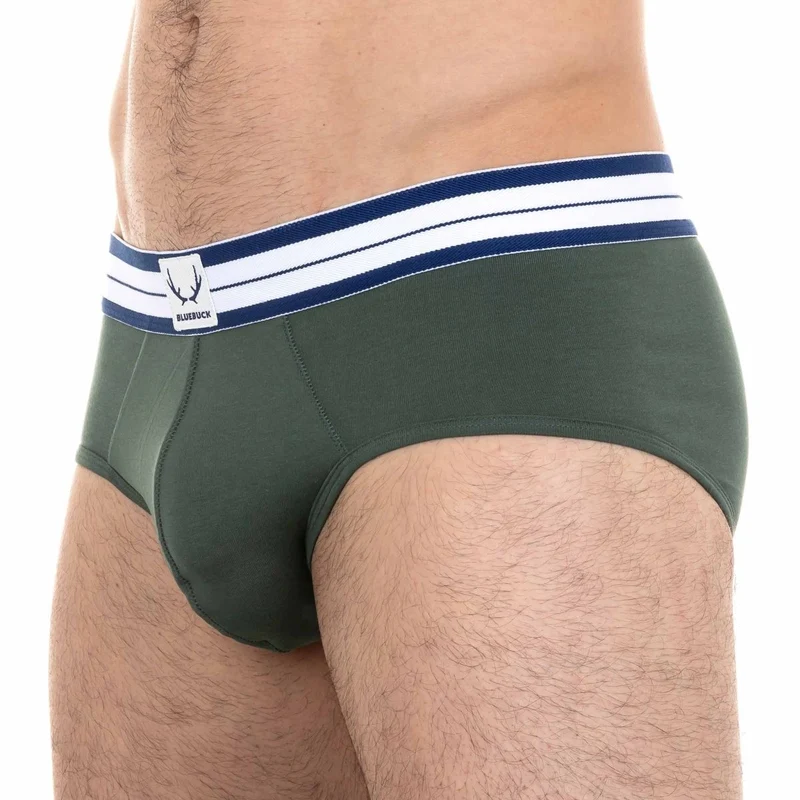 Dunkelgrüne Unterhose aus Bio-Baumwolle von Bluebuck