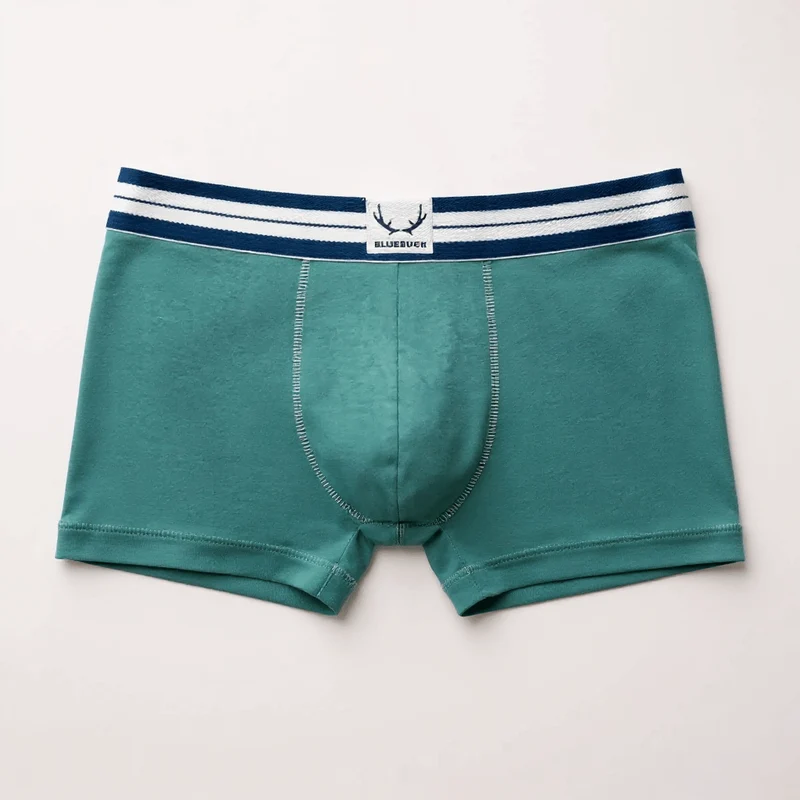Grüne Boxershorts aus Bio-Baumwolle von Bluebuck