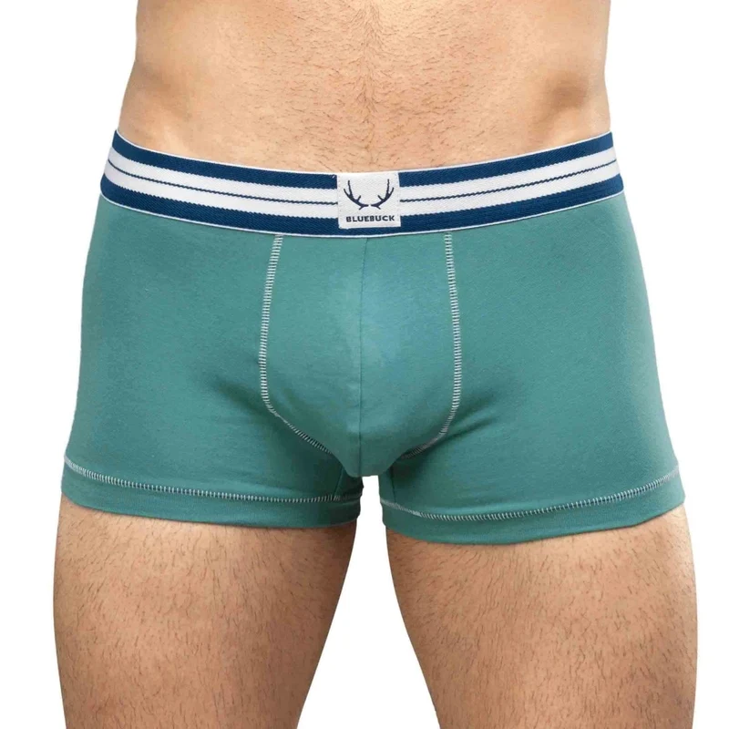 Grüne Boxershorts aus Bio-Baumwolle von Bluebuck