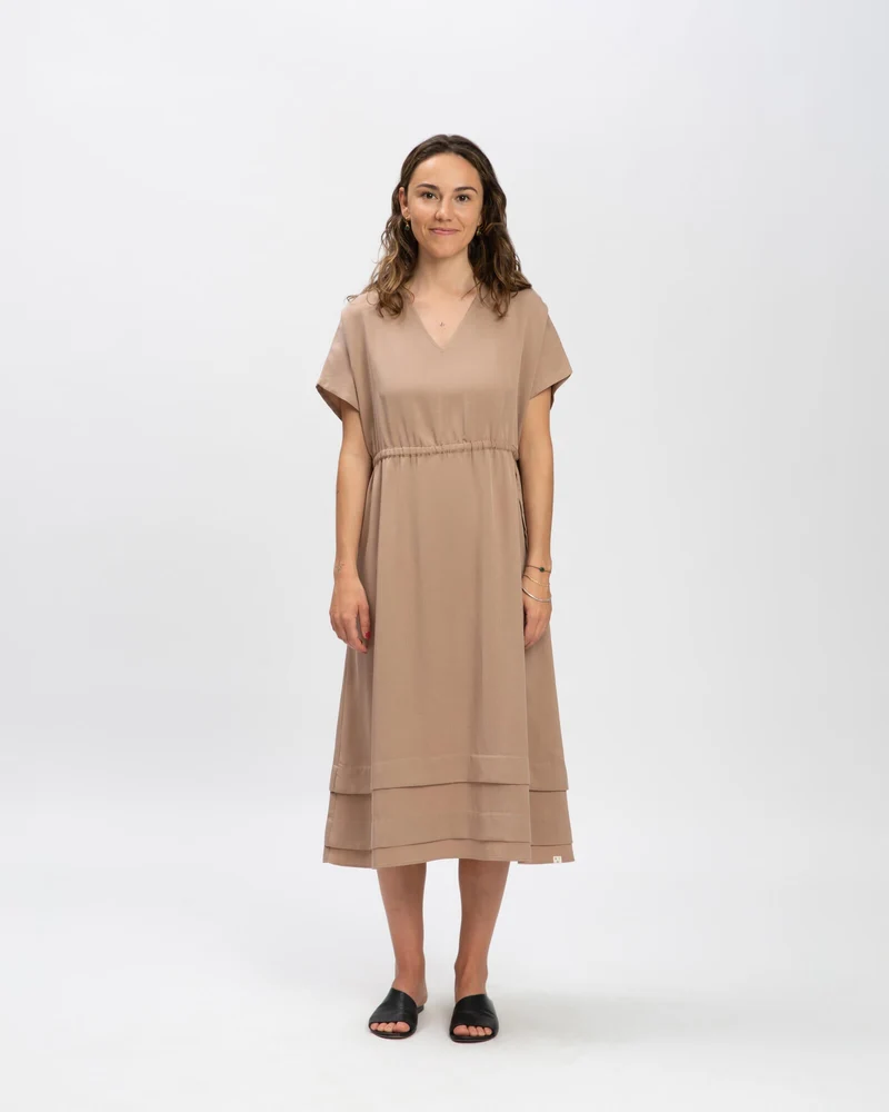 Braunes Kleid Portabella aus Tencel von Matona