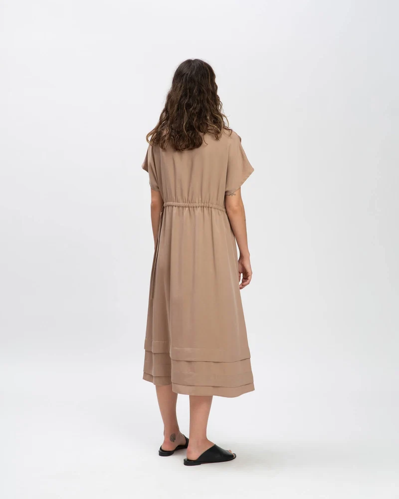Braunes Kleid Portabella aus Tencel von Matona