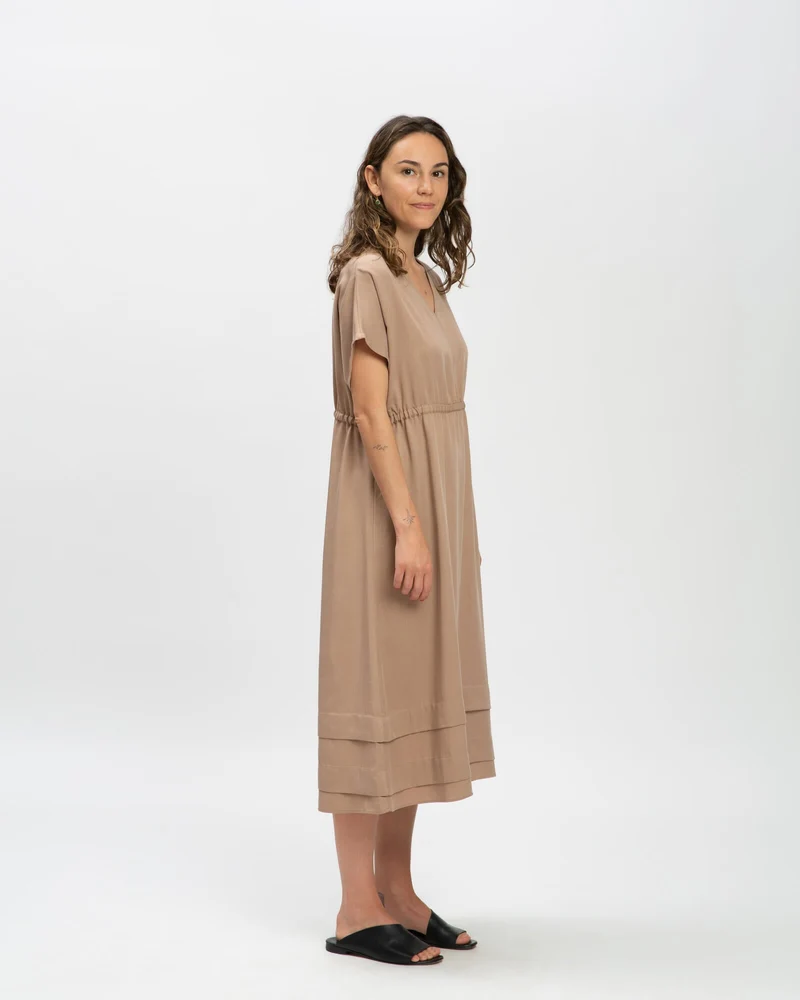 Braunes Kleid Portabella aus Tencel von Matona