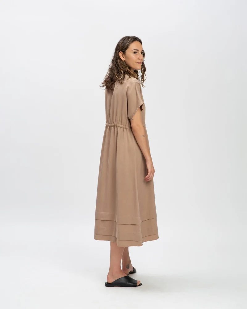 Braunes Kleid Portabella aus Tencel von Matona