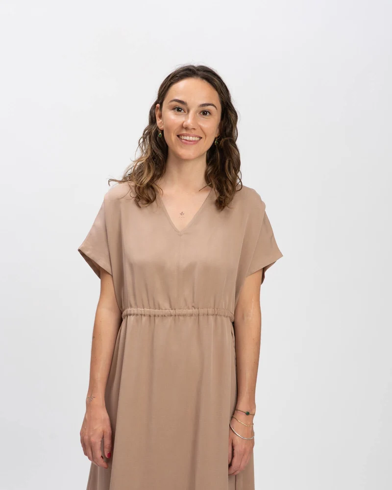 Braunes Kleid Portabella aus Tencel von Matona