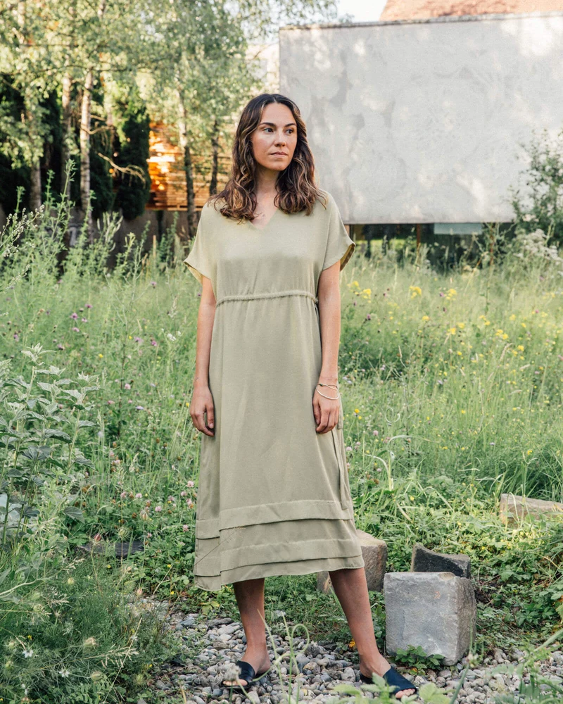 Braunes Kleid Portabella aus Tencel von Matona