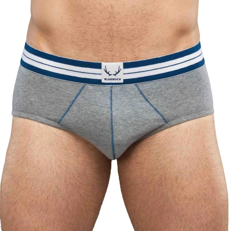 Graue Unterhose aus Bio-Baumwolle von Bluebuck