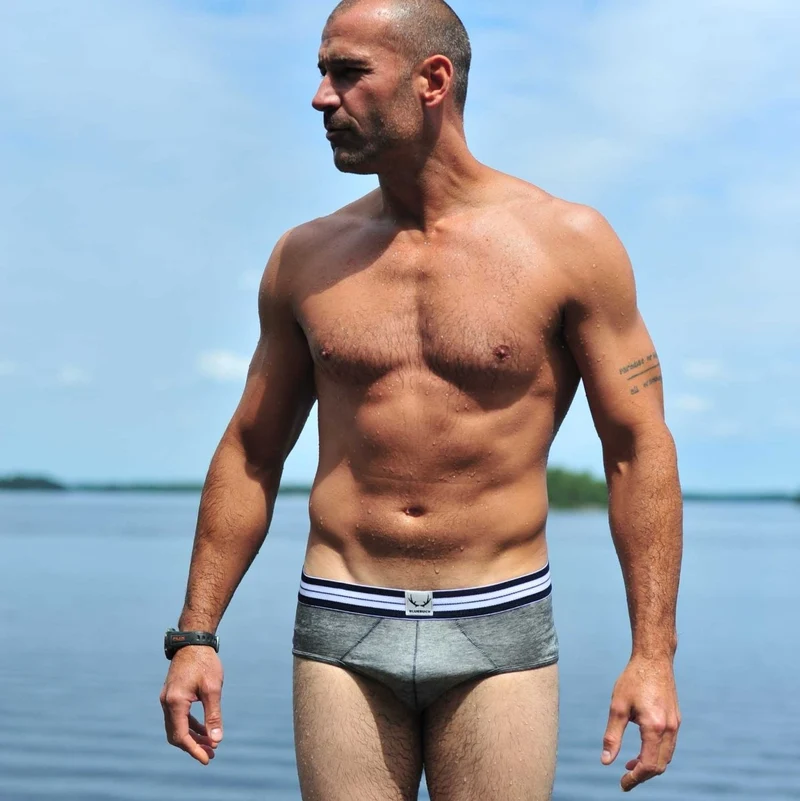Graue Unterhose aus Bio-Baumwolle von Bluebuck