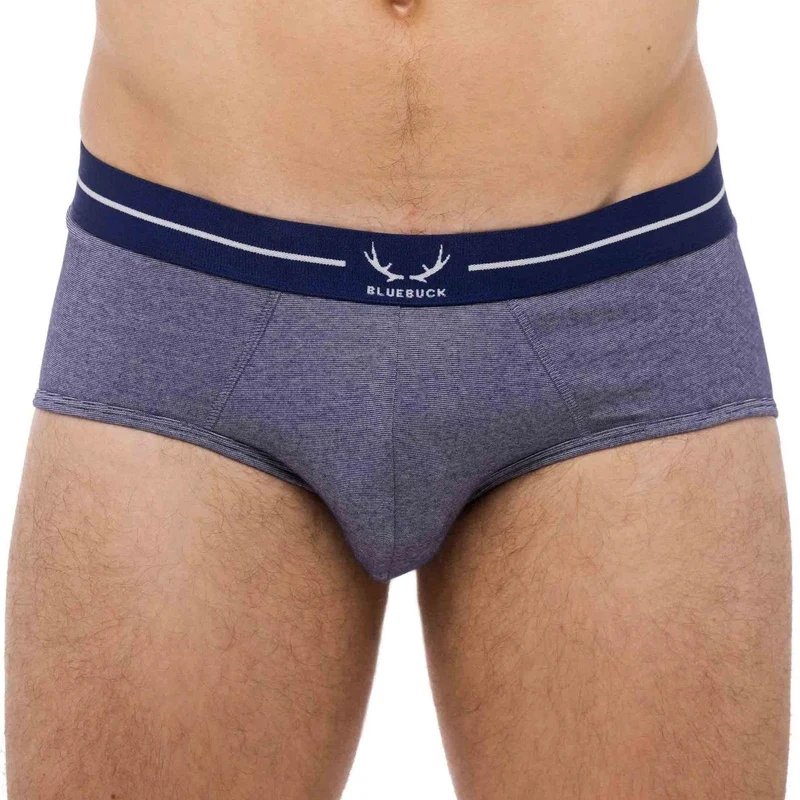 Dämmerungsblaue Unterhose aus Bio-Baumwolle von Bluebuck