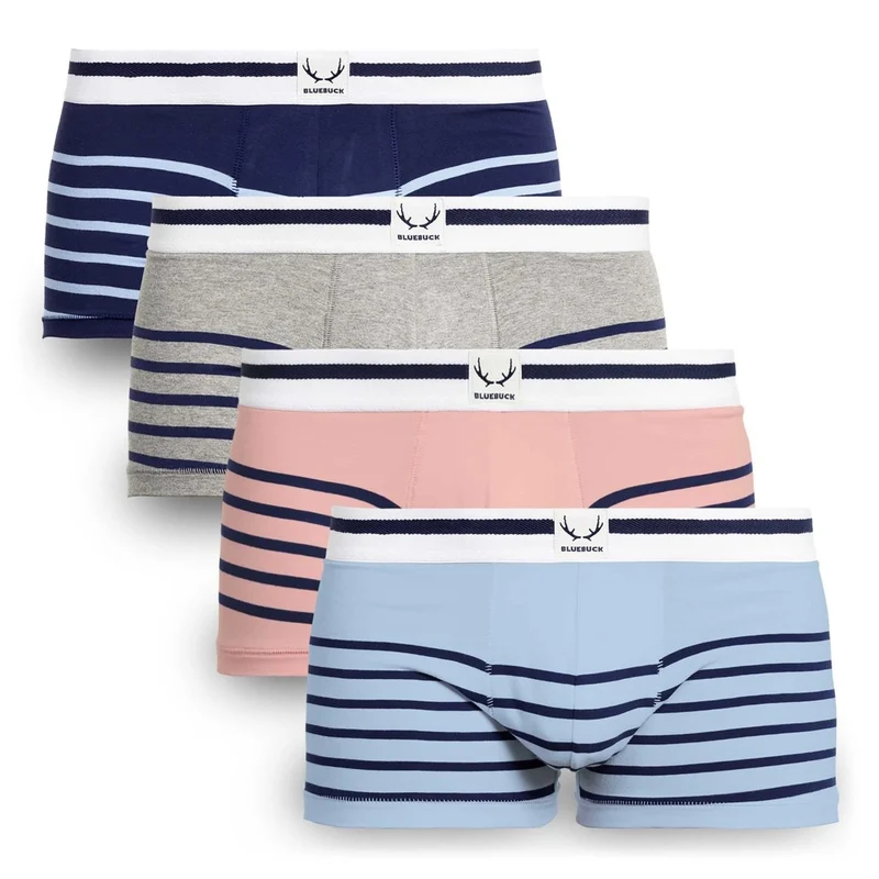 4 boxers homme marins en coton bio