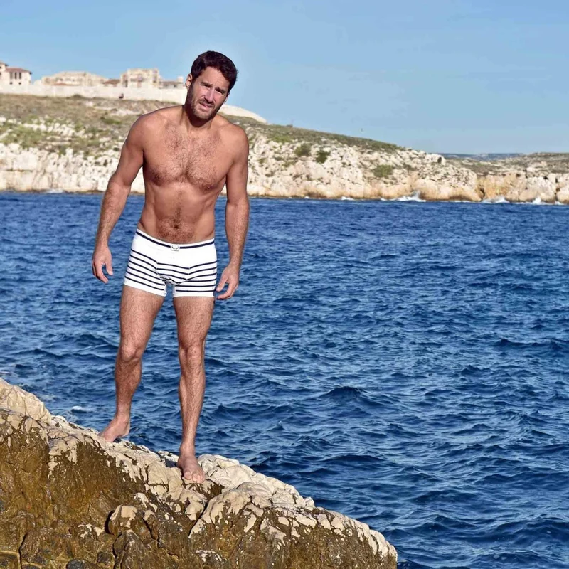 4 boxers homme marins en coton bio