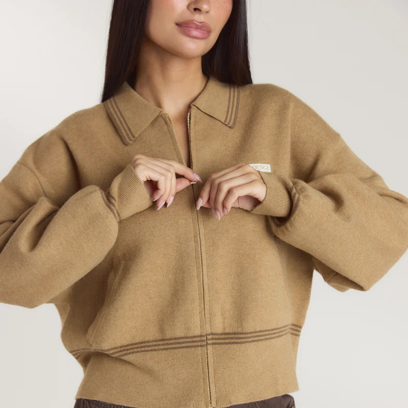 Strickjacke - Hellbraun