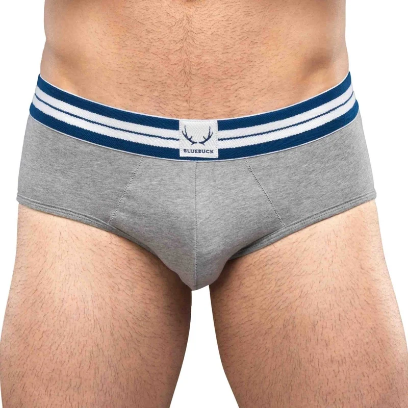Graue Unterhose aus Bio-Baumwolle von Bluebuck