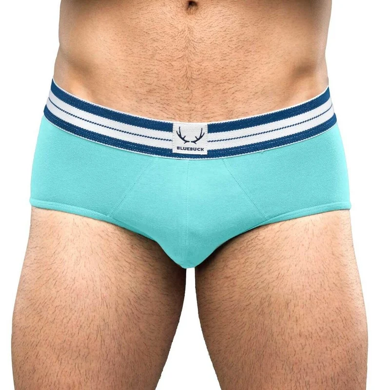 Türkise Unterhose aus Bio-Baumwolle von Bluebuck